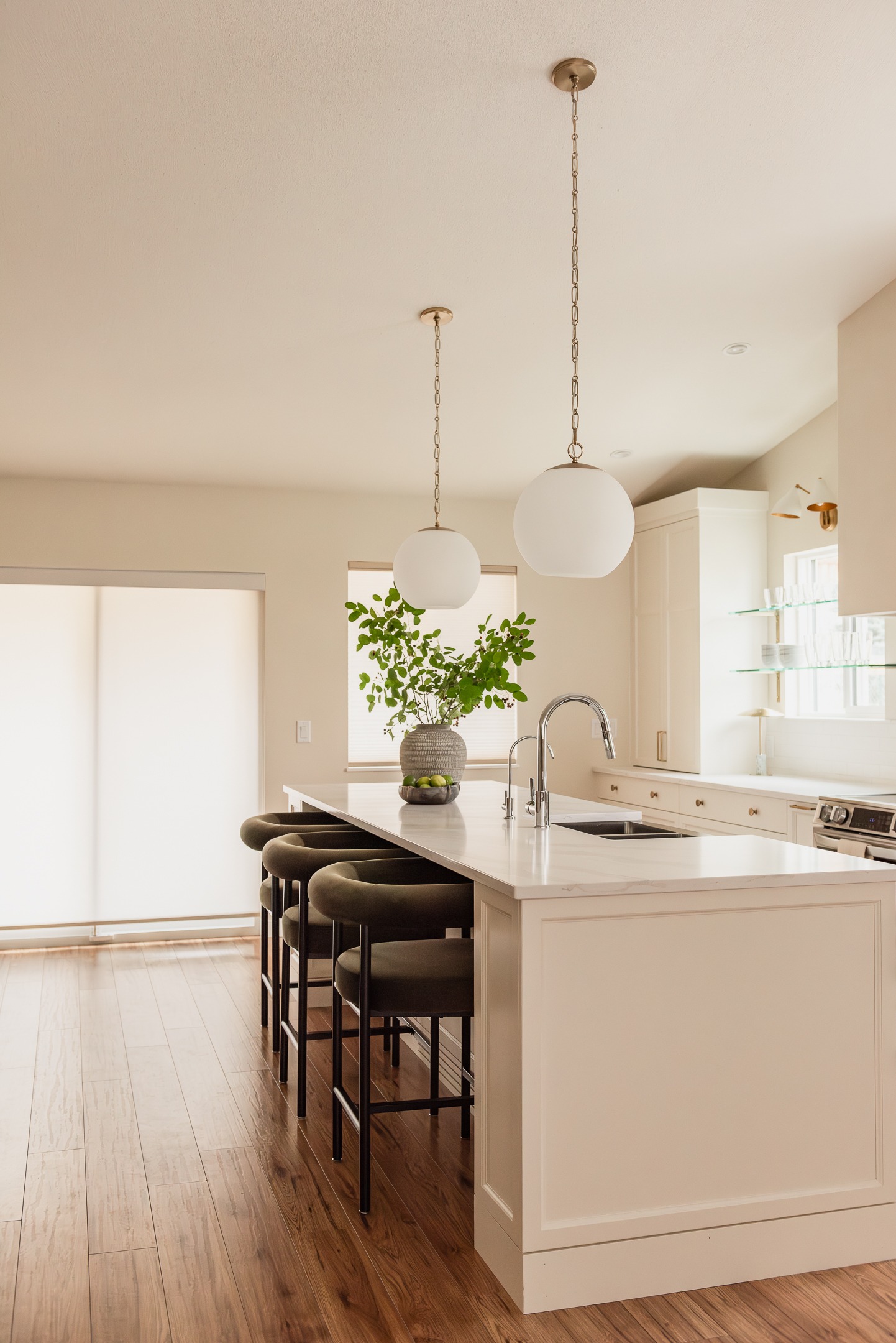 Structural kitchen remodel with expanded windows and improved natural light