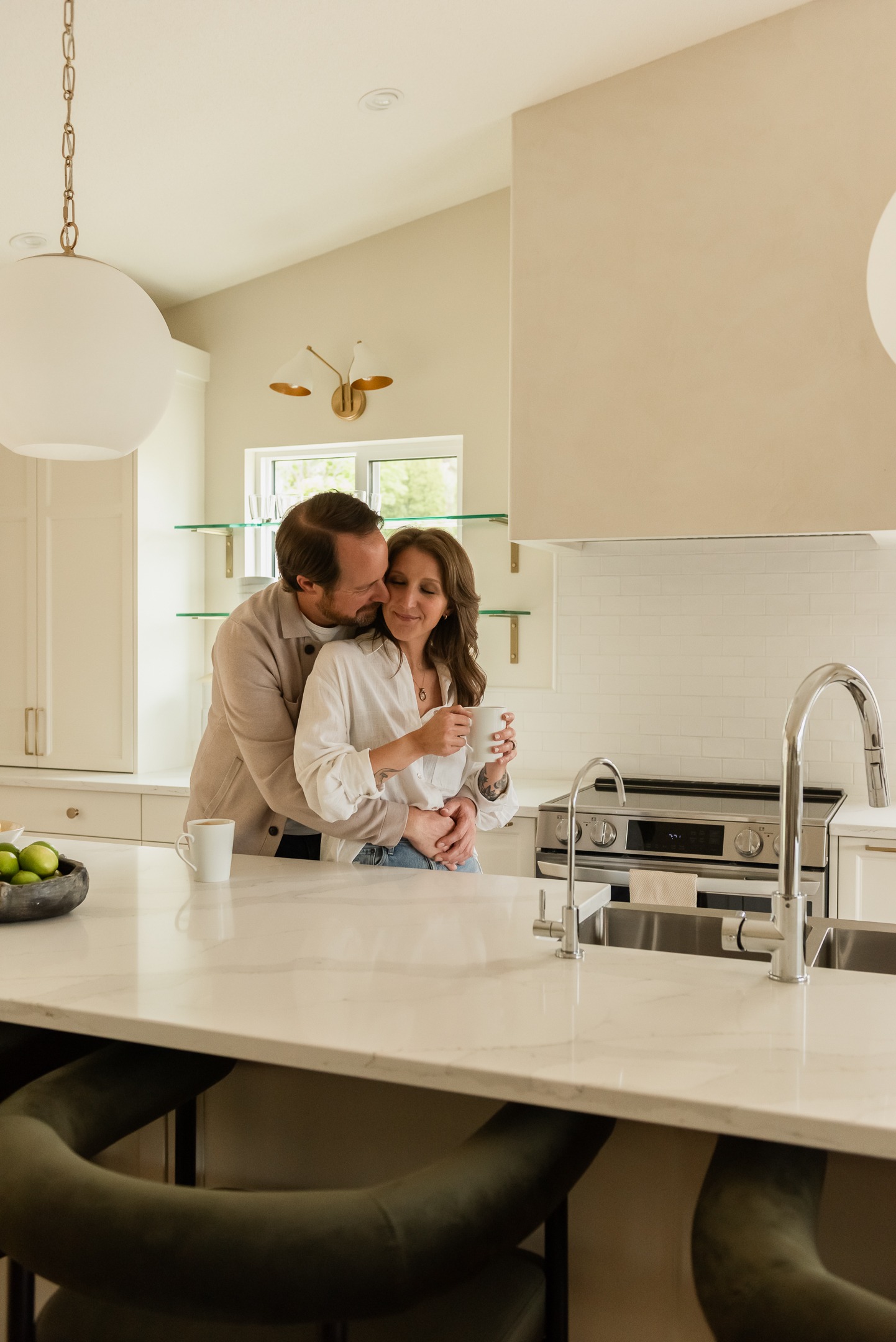 Open concept kitchen designed for entertaining with large island and custom cabinetry