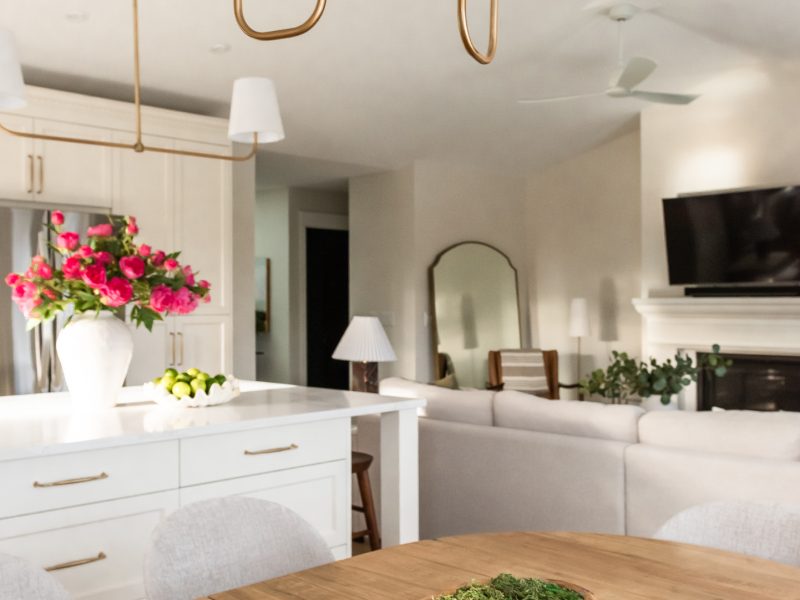 transitional open concept space